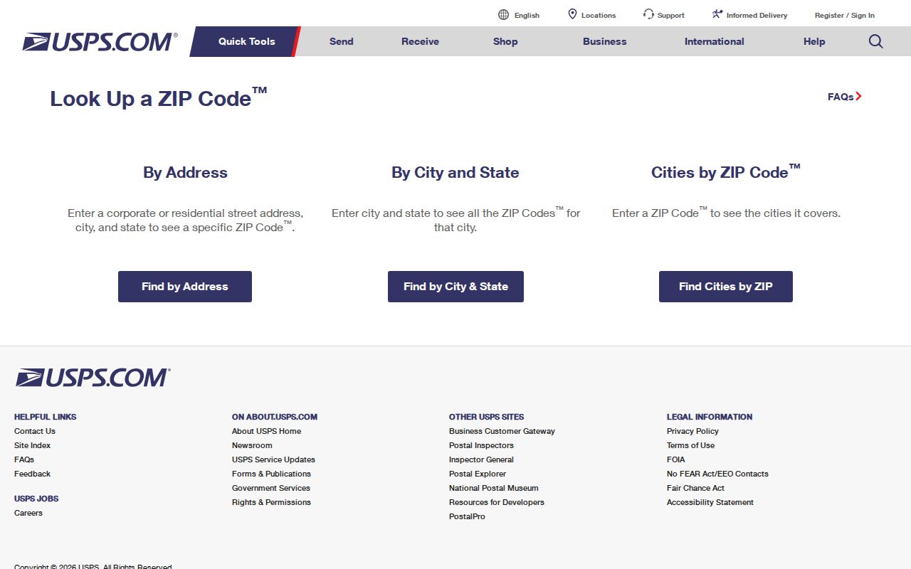 Columbia ZIP code directory USPS ZIP Code Lookup